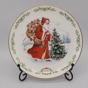 Lenox Collections 1992 Kris Kringle Victorian Santa Plate Limited Edition Unused